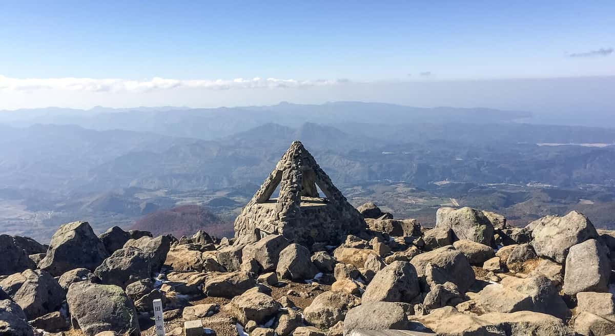 Panoramic view from the summit of Mt. Iwaki-san