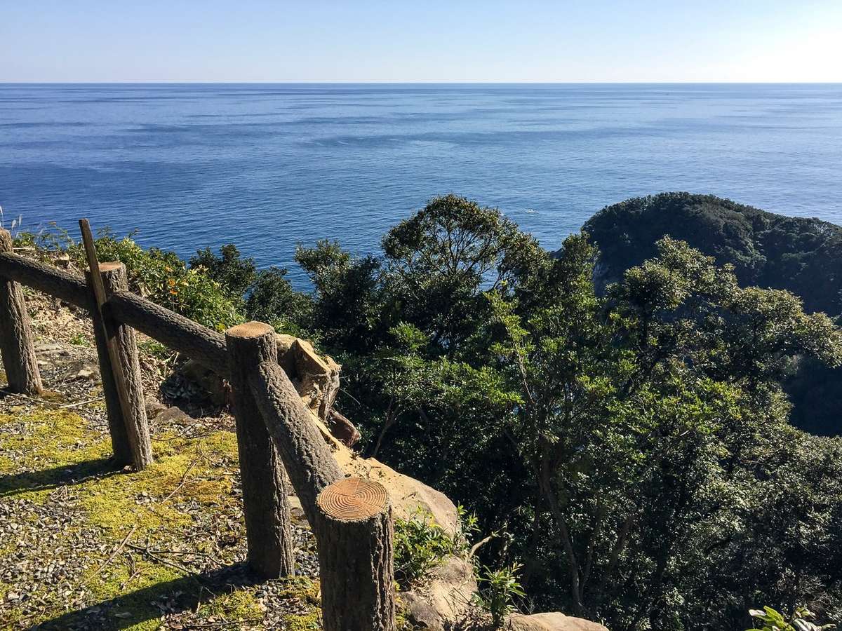 View of the Pacific Ocean from the top of the Takegashima smoke tower