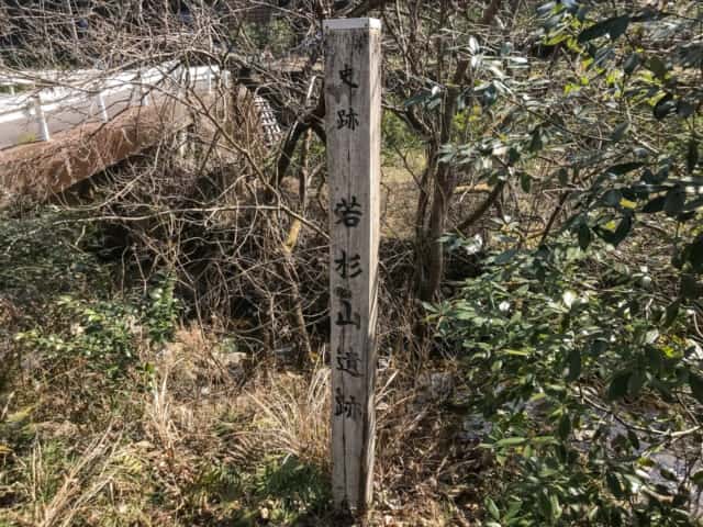 若杉山遺跡への県道入口
