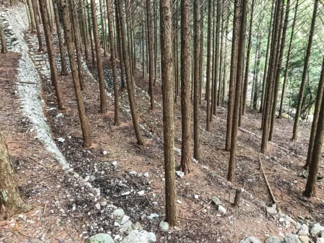 若杉山遺跡の積石段