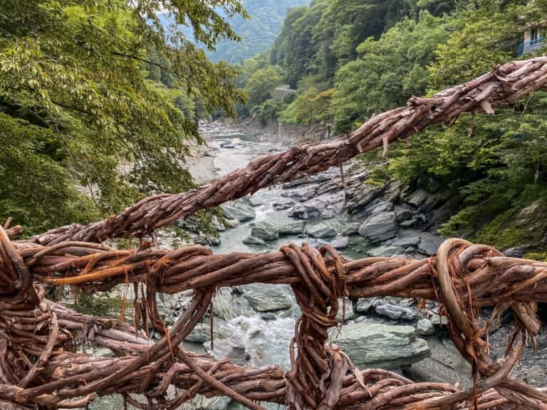 祖谷のかずら橋　橋上の景観