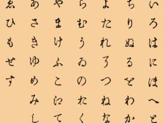 七字区切りに改行したいろは歌