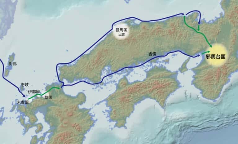 邪馬台国　近畿説ルート図