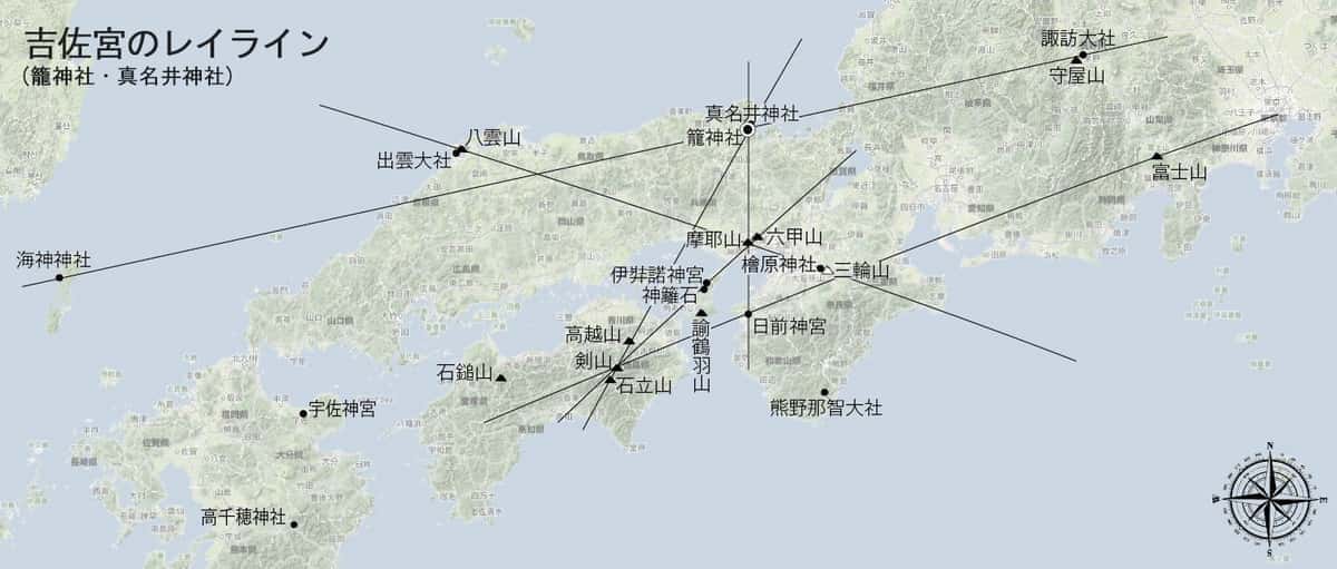 吉佐宮のレイライン