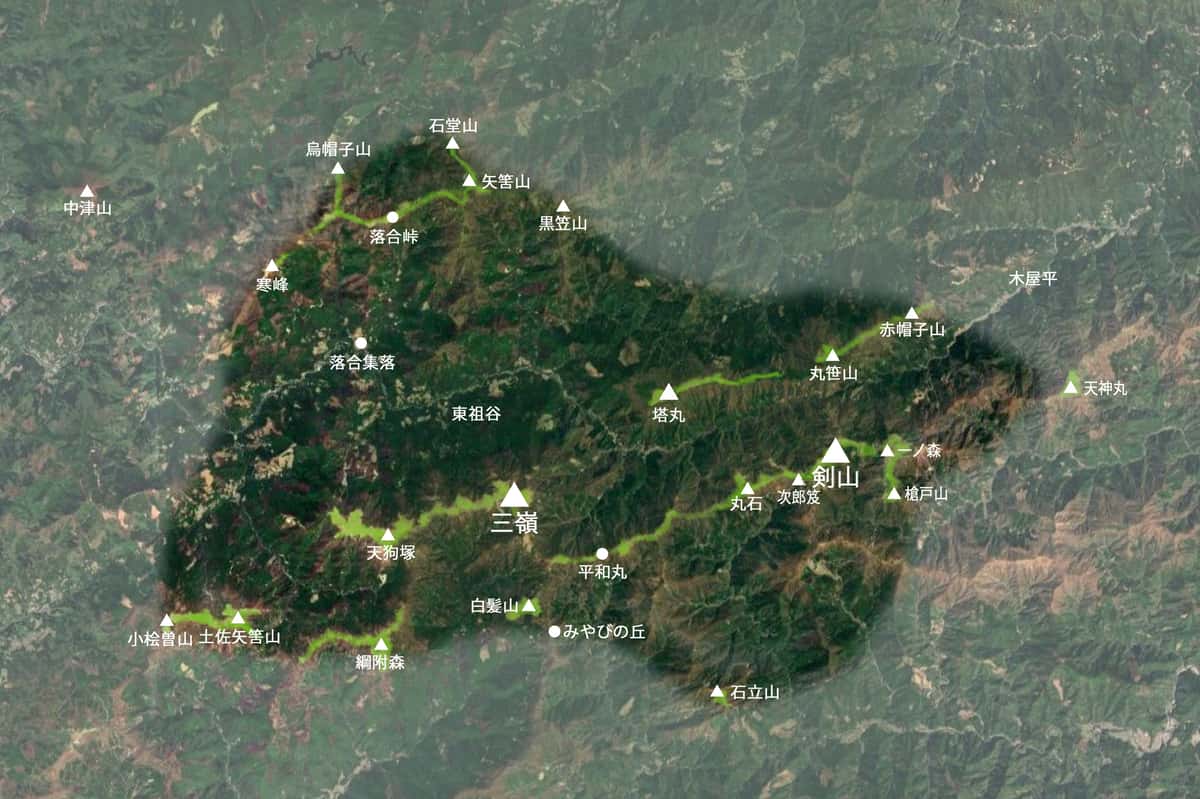 四国山岳地帯のミヤマクマザサを参考に推測した邪馬台国のエリア