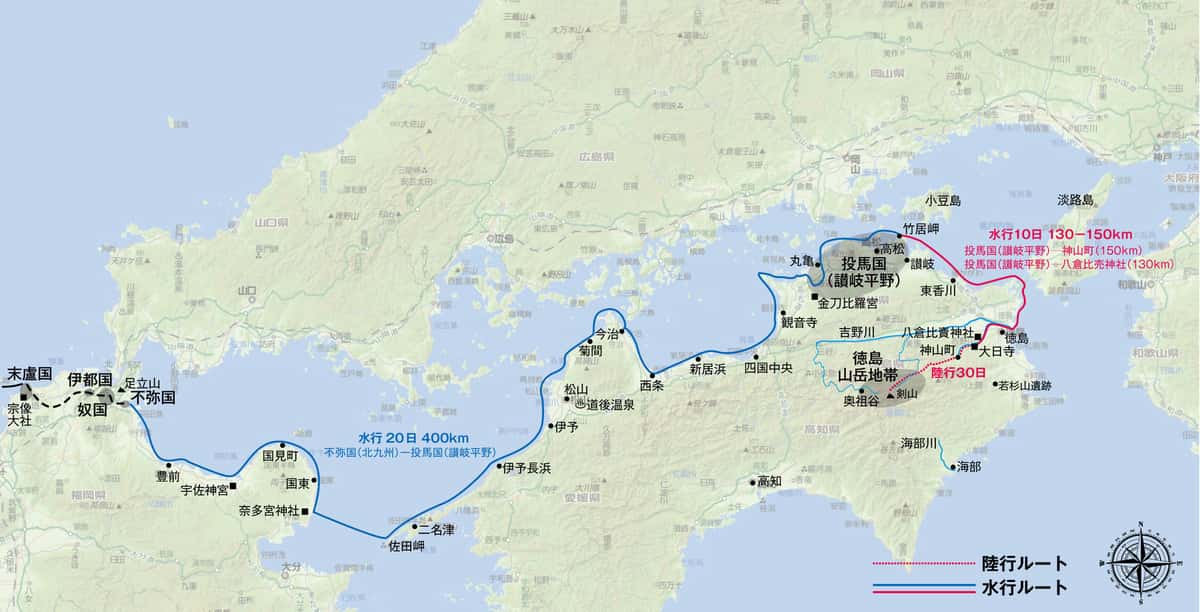 剣山山頂へ旅する古代の最短ルート